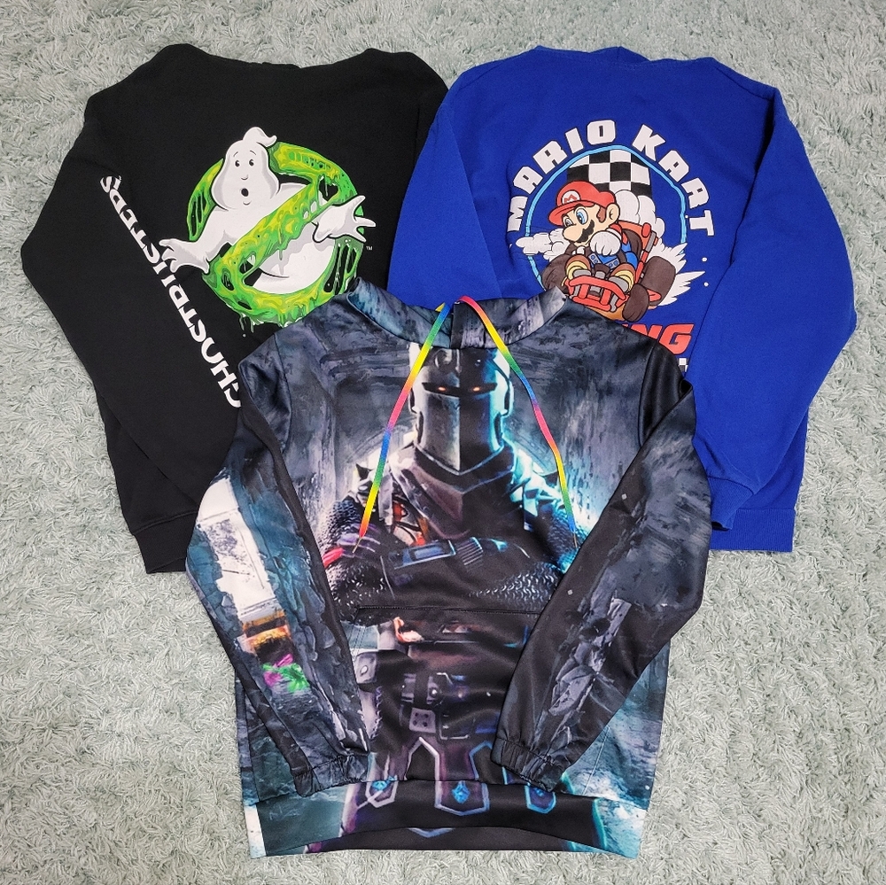 Kids Graphic Sweatshirts With Hoodie Set